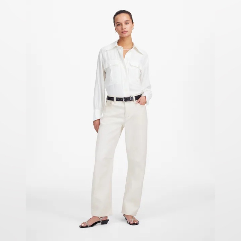 madewell | the darted barrel-leg jeans- vintage canvas - Picture 3 of 13